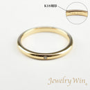 リング 甲丸リング K18 幅2.2mm ダイヤ付