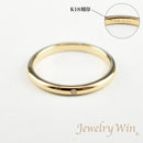 リング 甲丸リング K18 幅2.2mm ダイヤ付