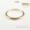 リング 甲丸リング K18 幅2.2mm ダイヤ付