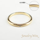 リング 甲丸リング K18 幅2.2mm ダイヤ付