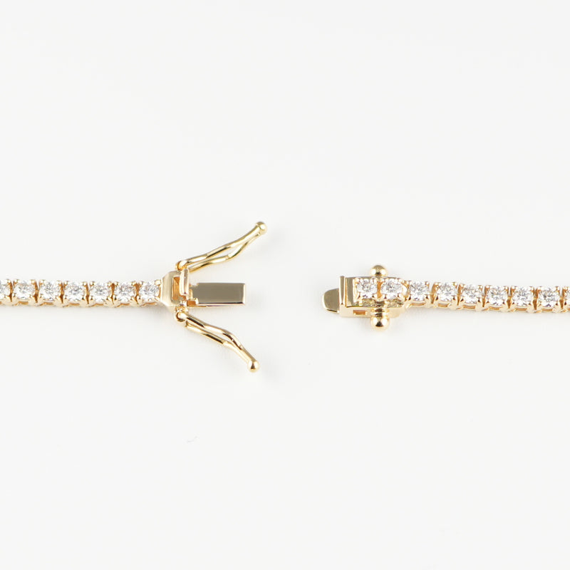 ダイヤモンドテニスネックレス ストレート K18枠 幅2.3mm 45cm トータル5.05ct カラー:G〜H クラリティ:VS-1〜SI-1 カット:EX〜VG ※ダイヤモンドのグレードは目安となります※