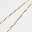 ダイヤモンドテニス ネックレス ストレート K18枠 幅約2.3mm 50cm トータル5.01ct カラー:G〜H クラリティ:VS-2〜SI-1 カット:VG ※ダイヤモンドのグレードは目安となります※