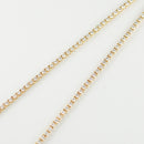 ダイヤモンドテニスネックレス ストレート K18枠 幅2.4mm 50cm トータル5.05ct カラー:G〜H クラリティ:VS-2〜SI-1 カット:VG ※ダイヤモンドのグレードは目安となります※