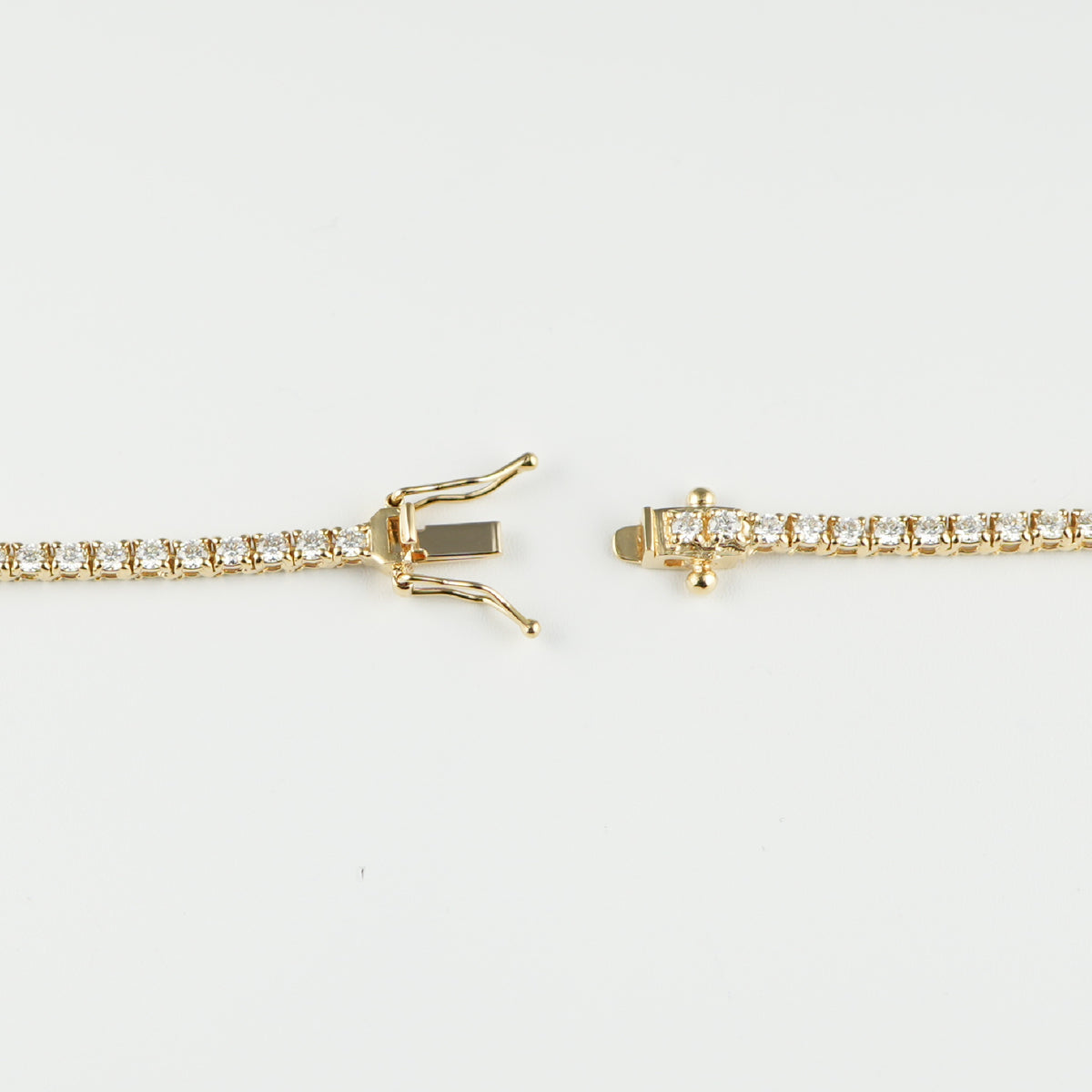 ダイヤモンドテニス ネックレス ストレート K18枠 幅約2.4mm 50cm