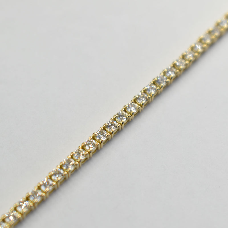 ダイヤモンドテニスブレスレット ストレート K18 幅2.7mm 18cm トータル3.00ct カラー:J〜K クラリティ:VS-2〜SI-1 カット:VG〜G