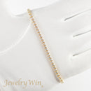 ダイヤモンドテニスブレスレット ストレート K18枠 幅2.7mm 20cm トータル3.05ct カラー:G〜H クラリティ:VS-2〜SI-2 カット:VG ※ダイヤモンドのグレードは目安となります※