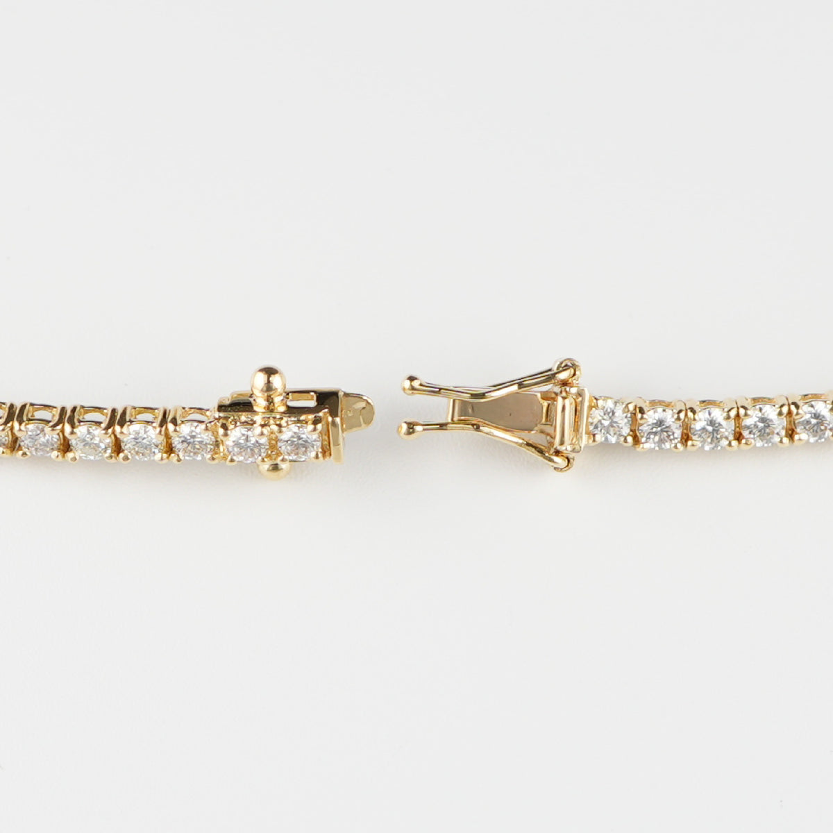 ダイヤモンドテニスブレスレット ストレート K18枠 幅2.7mm 20cm