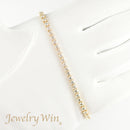 ダイヤモンドテニスブレスレット ストレート K18枠 幅2.9mm 18cm トータル5.00ct カラー:G〜H クラリティ:VS-2〜SI-1 カット:VG ※ダイヤモンドのグレードは目安となります※