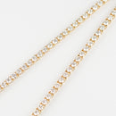 ダイヤモンドテニス ネックレス ストレート K18枠 幅約3.0mm 45cm トータル10.10ct カラー:G〜H クラリティ:VS-2〜SI-1 カット:VG ※ダイヤモンドのグレードは目安となります※