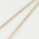 ダイヤモンドテニス ネックレス ストレート K18枠 幅約3.0mm 50cm トータル10.42ct カラー:G〜H クラリティ:VS-2〜SI-1 カット:VG ※ダイヤモンドのグレードは目安となります※