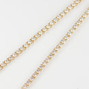 ダイヤモンドテニス ネックレス ストレート K18枠 幅約3.1mm 45cm トータル10.38ct カラー:F〜G クラリティ:VS-2〜SI-1 カット:VG〜G ※ダイヤモンドのグレードは目安となります※