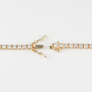 ダイヤモンドテニス ネックレス ストレート K18枠 幅約3.1mm 45cm トータル10.38ct カラー:F〜G クラリティ:VS-2〜SI-1 カット:VG〜G ※ダイヤモンドのグレードは目安となります※