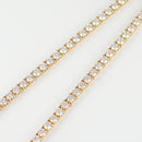 ダイヤモンドテニス ネックレス ストレート K18枠 幅約3.3mm 53cm トータル15.17ct カラー:F～G クラリティ:VS-2〜SI-2 カット:VG ※ダイヤモンドのグレードは目安となります※