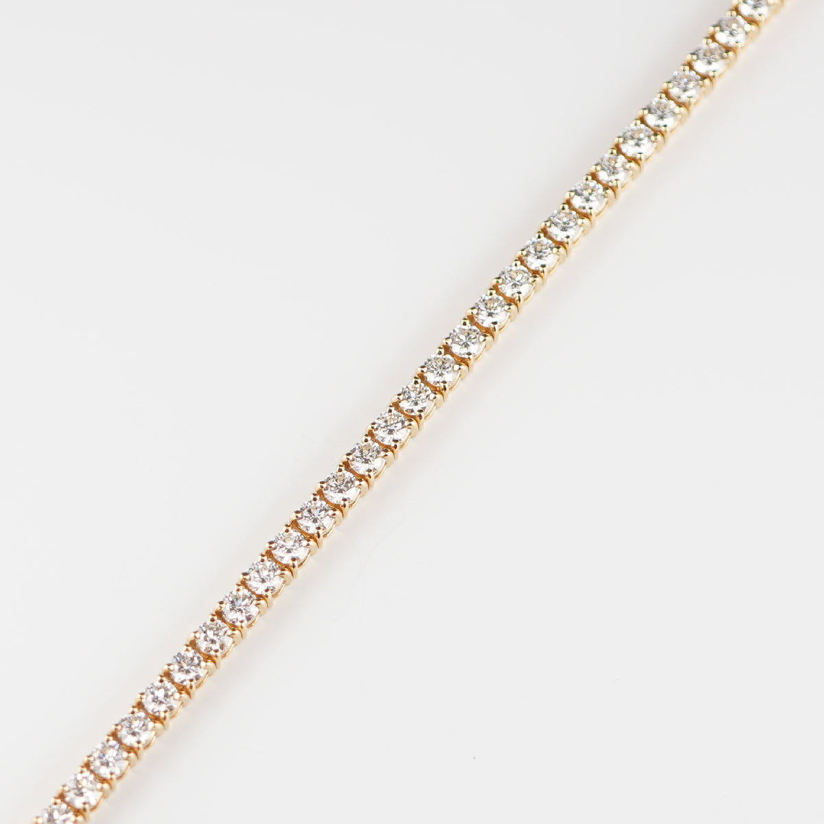 ダイヤモンドテニス ブレスレット ストレート K18枠 幅約3.4mm 18cm 