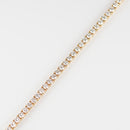 ダイヤモンドテニス ブレスレット ストレート K18枠 幅約3.4mm 18cm トータル5.03ct カラー:G〜H クラリティ:VS-2〜SI-1 カット:VG ※ダイヤモンドのグレードは目安となります※