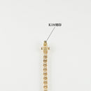 ダイヤモンドテニス ブレスレット ストレート K18枠 幅約3.4mm 20cm トータル5.02ct カラー:G〜H クラリティ:VS-2〜SI-2 カット:VG ※ダイヤモンドのグレードは目安となります※
