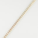 ダイヤモンドテニス ブレスレット ストレート K18枠 幅約3.4mm 20cm トータル5.02ct カラー:G〜H クラリティ:VS-2〜SI-2 カット:VG ※ダイヤモンドのグレードは目安となります※