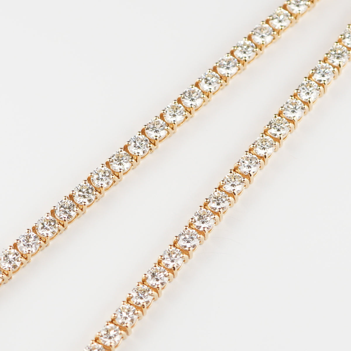 ダイヤモンドテニス ネックレス ストレート K18枠 幅約3.8mm 50cm