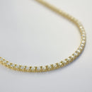 ダイヤモンドテニスネックレス ストレート K18枠 幅3.0mm 45cm トータル10.00ct カラー:G〜H クラリティ:SI-1〜SI-2 カット:VG〜G ※ダイヤモンドのグレードは目安となります※