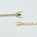 ダイヤモンドテニスネックレス ストレート K18枠 幅3.0mm 45cm トータル10.00ct カラー:G〜H クラリティ:VS-1〜SI-1 カット:VG ※ダイヤモンドのグレードは目安となります※