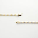 ダイヤモンドテニスネックレス ストレート K18枠 幅3.0mm 45cm トータル10.00ct カラー:G〜H クラリティ:VS-1〜SI-2 カット:VG〜G ※ダイヤモンドのグレードは目安となります※