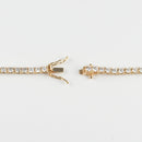 ダイヤモンドテニスネックレス ストレート K18枠 幅3.0mm 45cm トータル10.07ct カラー:G〜I クラリティ:VS-2〜SI-2 カット:VG〜G ※ダイヤモンドのグレードは目安となります※