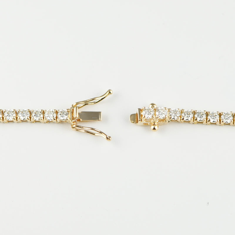 ダイヤモンドテニスネックレス ストレート K18枠 幅3.0mm 45cm トータル10.27ct カラー:G〜H クラリティ:VS-2〜SI-2 カット:VG ※ダイヤモンドのグレードは目安となります※