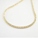 ダイヤモンドテニスネックレス ストレート K18枠 幅3.0mm 45cm トータル10.50ct カラー:H〜J クラリティ:VS-2〜SI-2 カット:EX〜VG ※ダイヤモンドのグレードは目安となります※