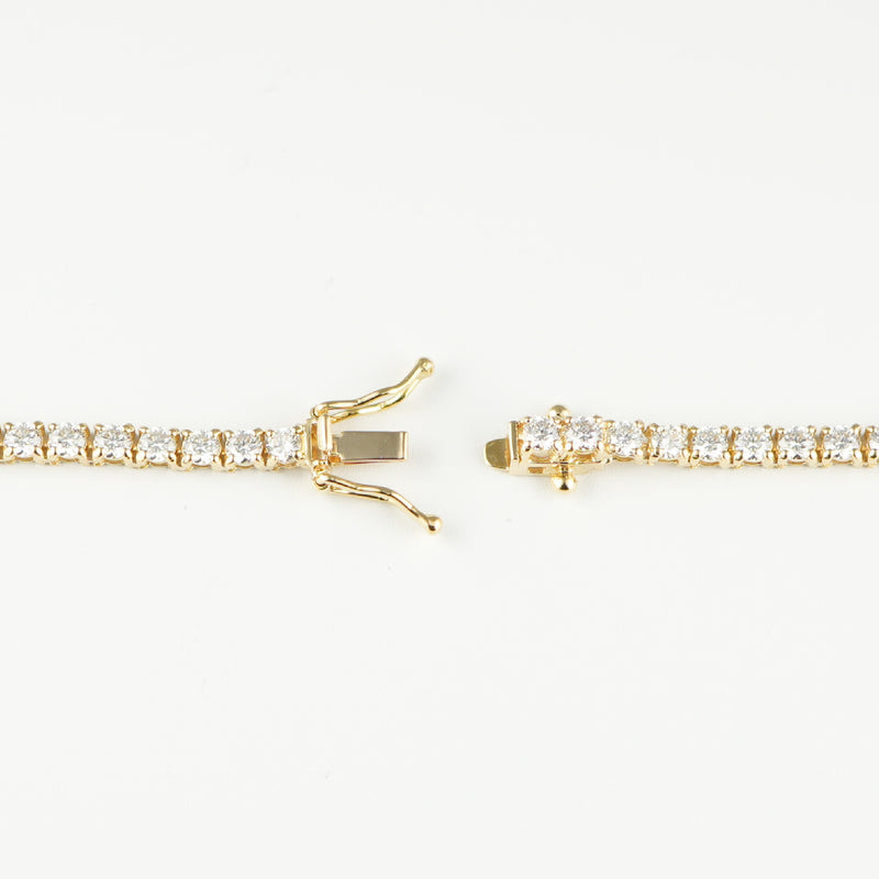 ダイヤモンドテニスネックレス ストレート K18枠 幅3.0mm 50cm トータル10.35ct カラー:G〜H クラリティ:VS-1〜SI-1 カット:VG ※ダイヤモンドのグレードは目安となります※