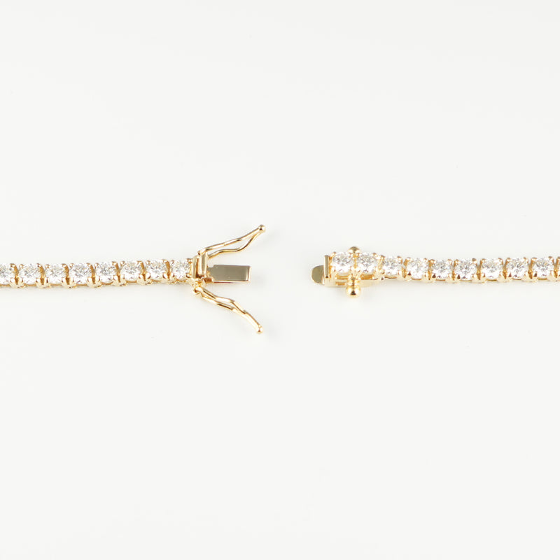 ダイヤモンドテニスネックレス ストレート K18枠 幅3.0mm 50cm トータル10.40ct カラー:F〜G クラリティ:VS-1〜SI-1 カット:VG ※ダイヤモンドのグレードは目安となります※