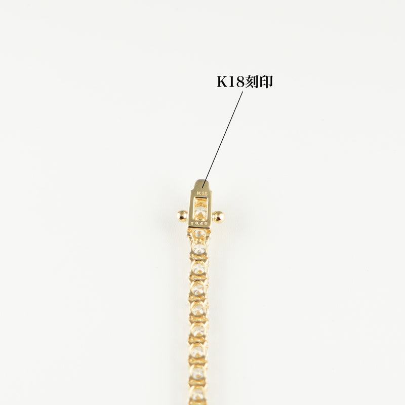 ダイヤモンドテニスネックレス ストレート K18枠 幅3.0mm 50cm トータル10.40ct カラー:F〜G クラリティ:VS-1〜SI-1 カット:VG ※ダイヤモンドのグレードは目安となります※