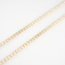 ダイヤモンドテニスネックレス ストレート K18枠 幅3.0mm 50cm トータル10.42ct カラー:F〜G クラリティ:VS-2〜SI-1 カット:VG ※ダイヤモンドのグレードは目安となります※