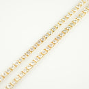 ダイヤモンドテニスネックレス ストレート K18枠 幅3.0mm 50cm トータル10.87ct カラー:F〜H クラリティ:VS-1〜SI-2 カット:VG〜G ※ダイヤモンドのグレードは目安となります※