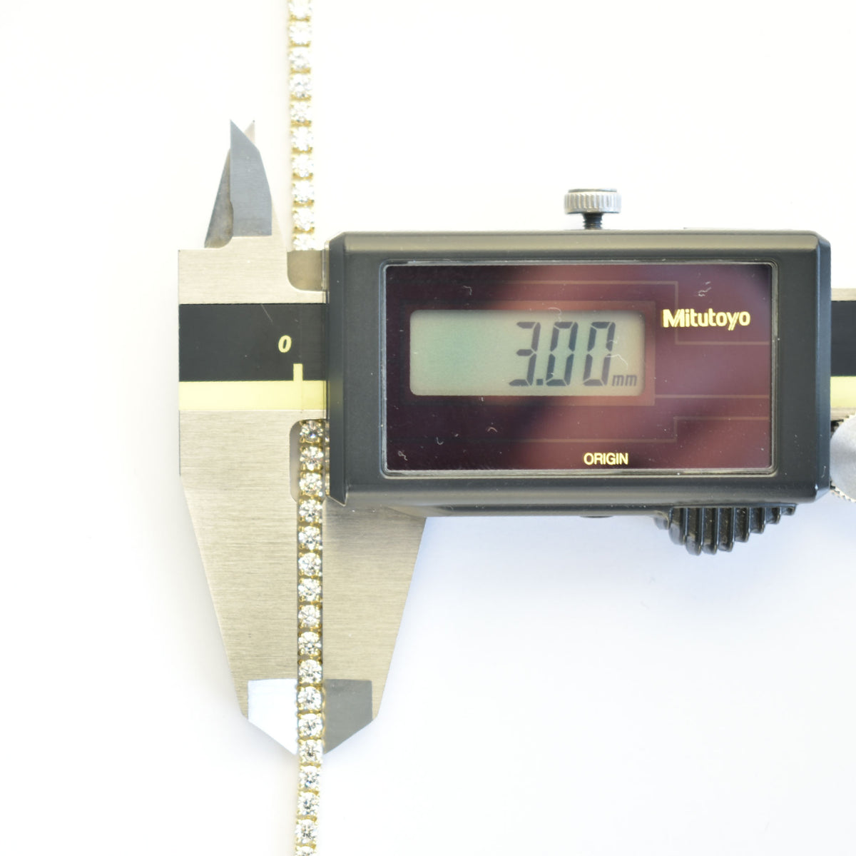 ダイヤモンドテニス ネックレス ストレート K18枠 幅約3.0mm 50cm