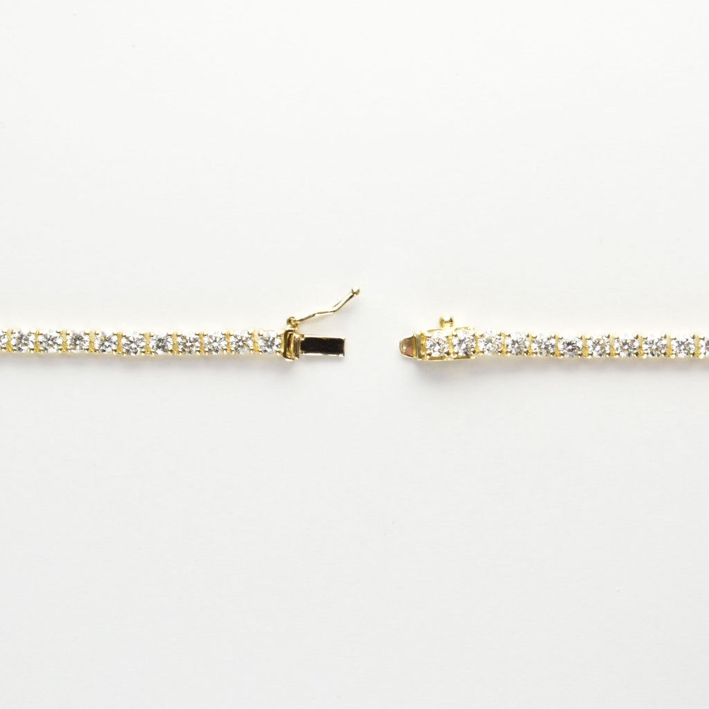 ダイヤモンドテニスネックレス ストレート K18枠 幅3.1mm 45cm