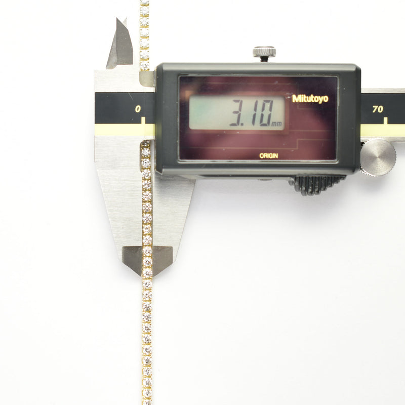 ダイヤモンドテニスネックレス ストレート K18枠 幅3.1mm 45cm