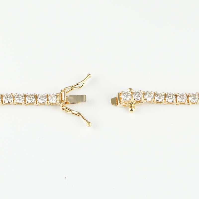 ダイヤモンドテニスネックレス ストレート K18枠 幅3.1mm 45cm トータル10.04ct カラー:G〜H クラリティ:VS-2〜SI-1 カット:VG ※ダイヤモンドのグレードは目安となります※