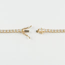 ダイヤモンドテニスネックレス ストレート K18枠 幅3.1mm 50cm トータル10.11ct カラー:G〜I クラリティ:VS-2〜SI-2 カット:VG ※ダイヤモンドのグレードは目安となります※