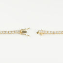 ダイヤモンドテニスネックレス ストレート K18枠 幅3.1mm 50cm トータル15.00ct カラー:G〜H クラリティ:VS-2〜SI-1 カット:VG〜G ※ダイヤモンドのグレードは目安となります※