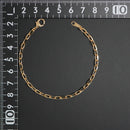 粗目小豆チェーン ブレスレット K18 幅3.4mm 1.0φ 18cm