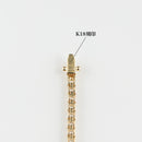 ダイヤモンドテニスブレスレット ストレート K18枠 幅3.4mm 20cm トータル5.21ct カラー:G〜H クラリティ:VS-2〜SI-1 カット:VG ※ダイヤモンドのグレードは目安となります※