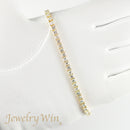 ダイヤモンドテニスブレスレット ストレート K18枠 幅3.4mm 20cm トータル5.54ct カラー:G〜H クラリティ:SI-1〜I-1 カット:VG〜G ※ダイヤモンドのグレードは目安となります※