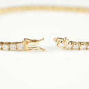 ダイヤモンドテニスブレスレット ストレート K18枠 幅3.5mm 18cm トータル7.03ct カラー:F〜G クラリティ:SI-1〜I-1 カット:VG〜G ※ダイヤモンドのグレードは目安となります※