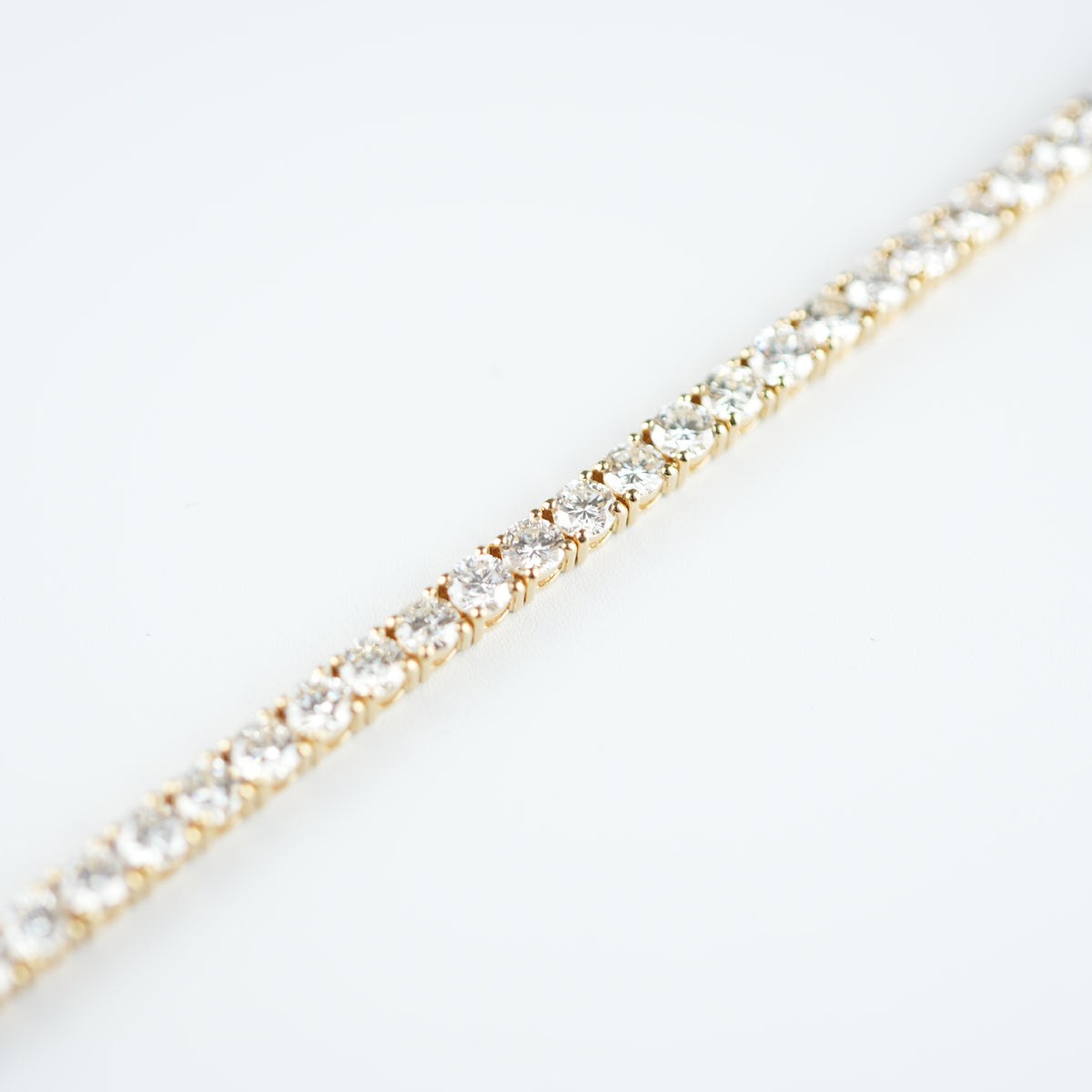 ダイヤモンドテニス ブレスレット ストレート K18枠 幅約3.5mm 18cm