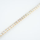 ダイヤモンドテニスブレスレット ストレート K18枠 幅3.5mm 18cm トータル7.03ct カラー:F〜G クラリティ:SI-1〜I-1 カット:VG〜G ※ダイヤモンドのグレードは目安となります※