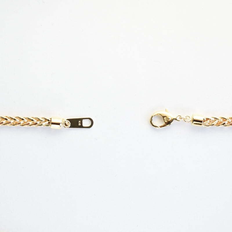 スパイクチェーンネックレス K18 幅3.5mm 1.0φ 50cm スパイク チェーン※入荷待ち