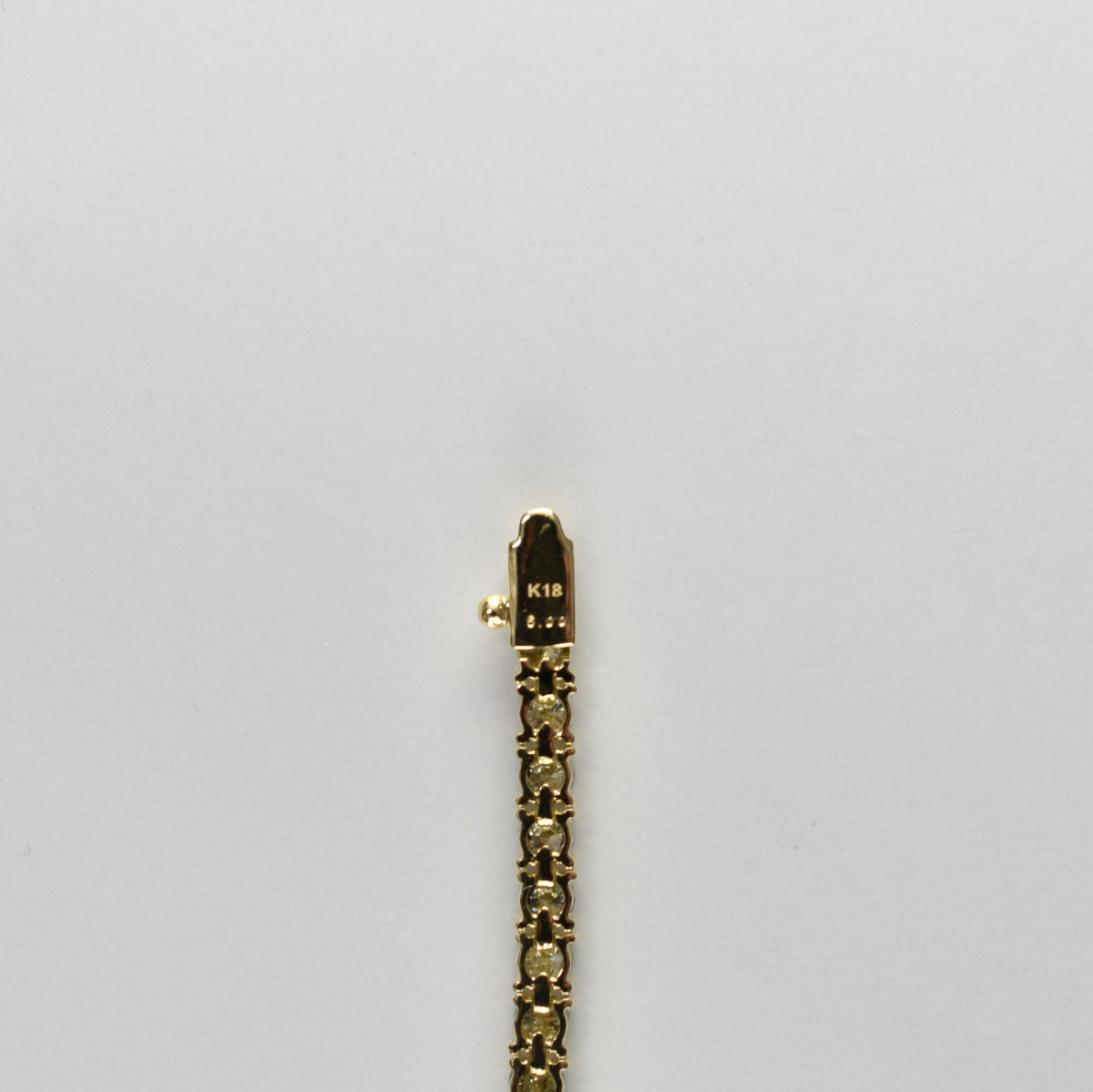 ダイヤモンドテニスブレスレット ストレート K18枠 幅3.6mm 20cm