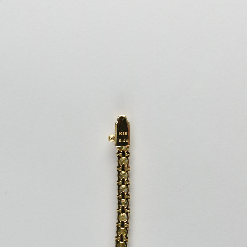 ダイヤモンドテニスブレスレット ストレート K18 幅3.6mm 20cm トータル5.00ct カラー:G〜I クラリティ:SI-1〜SI-2 カット:VG〜G ※ダイヤモンドのグレードは目安となります※