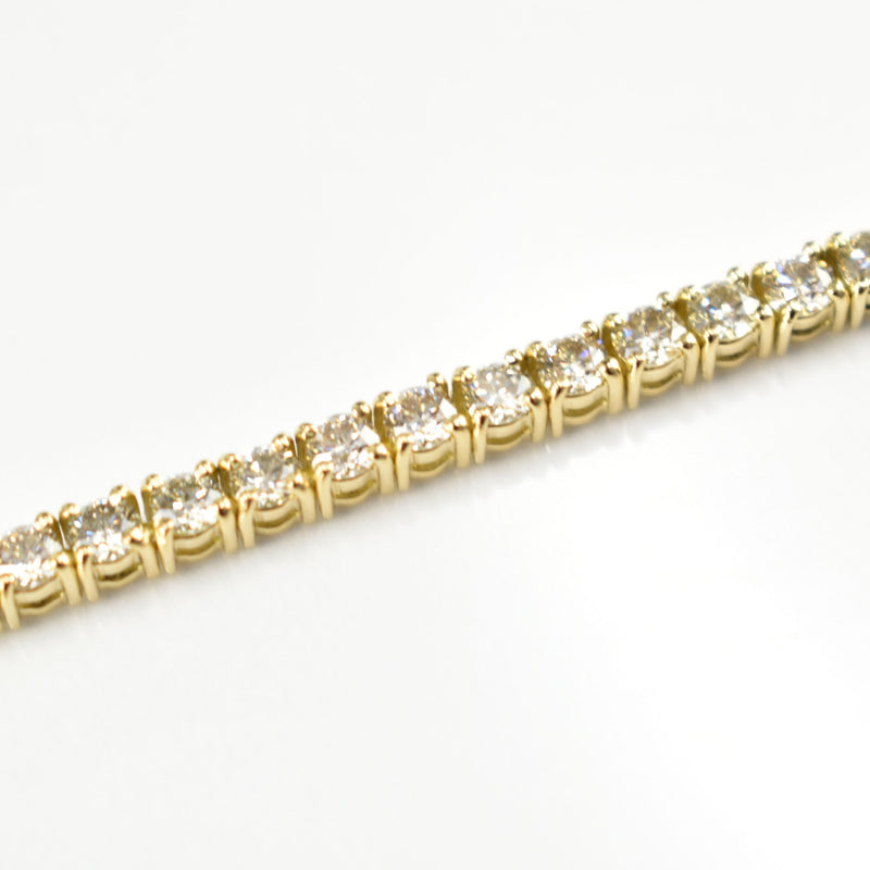 ダイヤモンドテニスブレスレット ストレート K18 幅3.6mm 20cm トータル5.00ct カラー:G〜I クラリティ:SI-1〜SI-2 カット:VG〜G ※ダイヤモンドのグレードは目安となります※