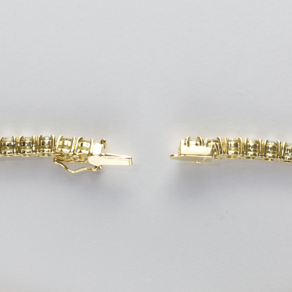ダイヤモンドテニスブレスレット ストレート K18 幅3.6mm 20cm トータル5.00ct カラー:G〜I クラリティ:SI-1〜SI